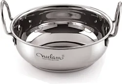 NEELAM Stainless Steel 12 (22G) Induction Bottom Kadai