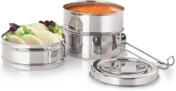 NEELAM Tiffin Sada 3 Containers Lunch Box (1600 ml)