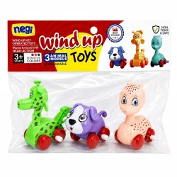 Negi Cute 3-in-1 Wind-Up Puppy Toy for Kids, Adorable Walking Clockwork Dog, No Batteries Required, Mechanical Animal Toy for Boys & Girls 3+