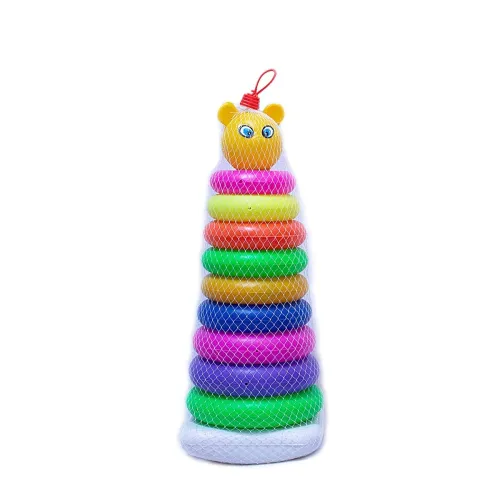 Image of Negi Stacking Colourful Teddy Rings for Growing Babies,Toddlers - 5 Rings (Multicolor) (9 Rings) (9 Pieces)
