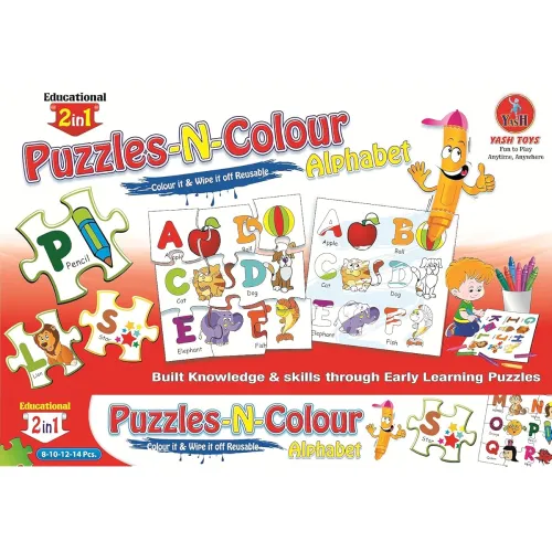 Image of Negi Educational Alphabets Puzzle-N-Colour