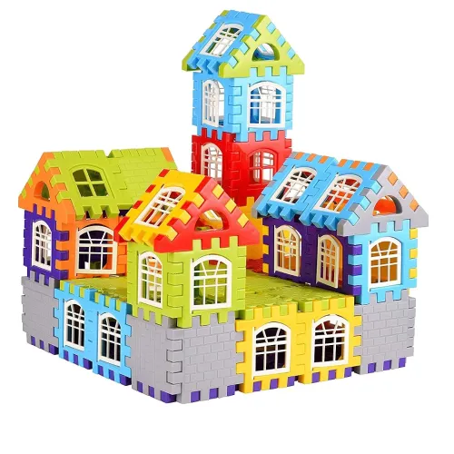 Image of Negi Happy Home Building Blocks Construction Set (65+ Pieces) 