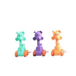 Negi Wind-Up Toy Set of 3 Animal Models, BIS Approved Safe Toys for Kids, Fun Moving Figures with Forward Motion & Head Action, Durable Plastic Wind-Up Playset for Boys & Girls, Multicolor