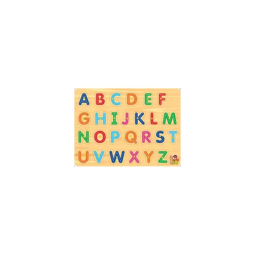 Image of Negi Wooden English Capital Alphabet Puzzle Tray with Knob