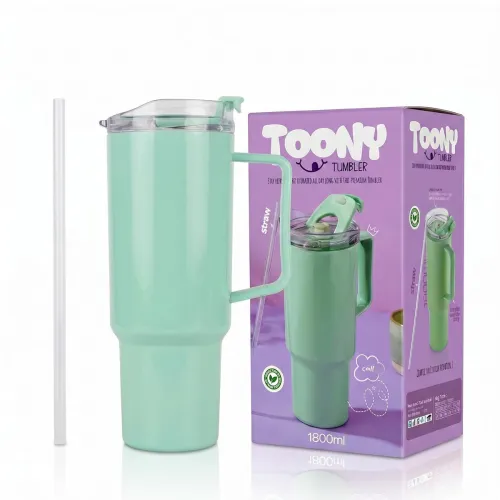 Image of Neha Toony THE AVARAN 1200ML Plastic Tumbler with Handle & Lid