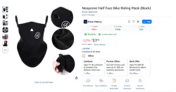 Neoprene Half Face Bike Riding Mask