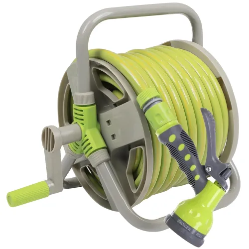 Image of Neptune Simplify Farming Retractable Garden Hose Reel | Secure and Stable Hose Pipe 15 Meters | with 7-Patterns Spray No