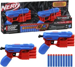 Nerf Alpha Strike Claw Dual QS-4 Blaster Set-Includes 2 Blasters and 10 Elite Darts Guns & Darts (Multicolor)
