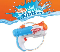 Nerf SuperSoaker Piranha Water Blaster, Trigger Action, Branded Holi Pichkari, Age 6+ Water Gun (Multicolor)