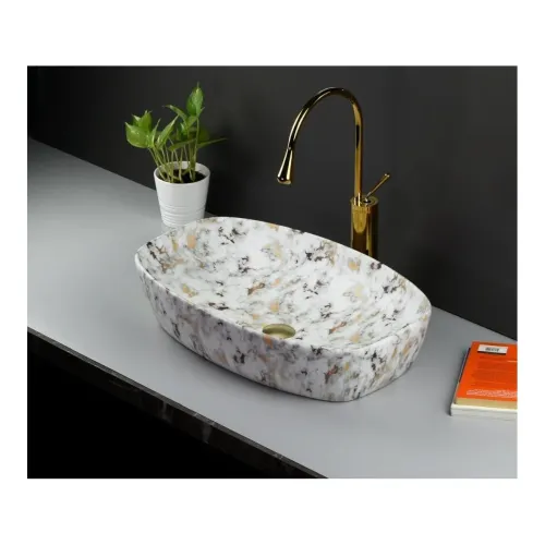 Image of NEROBI Designer Counter Top Wash Basin | Tabletop Ceramic Bathroom Sink | Wash Basin Over Counter | Wash Basin For Bathr