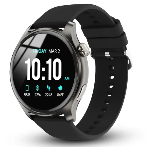Image of Nervfit Orion S1 Smartwatch – AMOLED, BT Calling, SpO2, Black