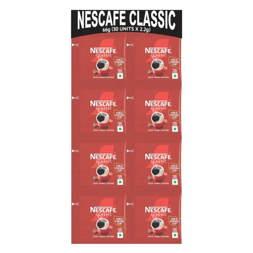 Image of NESCAFE Classic Instant Coffee Powder 66 g (30 units x 2.2 g each