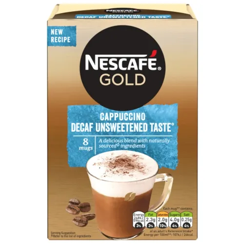 Image of Nescafe Gold Decaf Cappuccino Unsweetened Coffee, 120 g