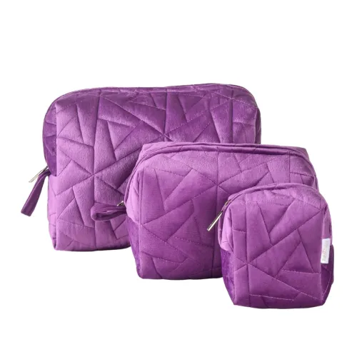 Image of Nestasia Quilted Makeup Pouch Set