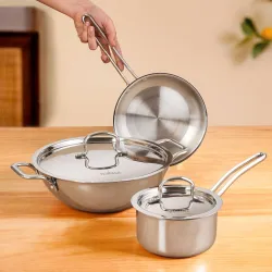 Nestasia Tri-Ply Stainless Steel 5-Piece Cookware Set