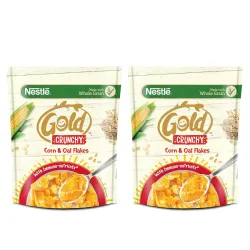 Nestlé Gold Crunchy Corn & Oat Flakes - Breakfast Cereal, 850g (Pack of 2)