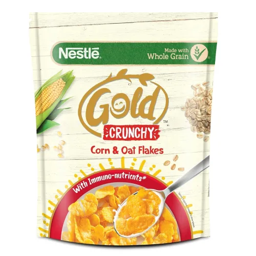 Image of Nestlé Gold Crunchy Corn & Oat Flakes - Breakfast Cereal with Immuno-Nutrients | 