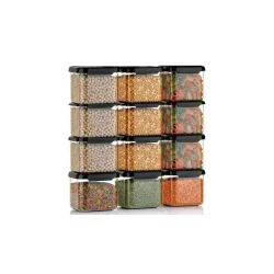 Nestland Airtight Kitchen Food Storage Containers Set Of 6-550 ML for Storage Pulses, Cereals, Grains, Dry Fruits, Pantr