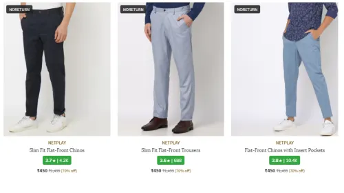Image of Netplay Men Fashion Troser Flat 70% Discount