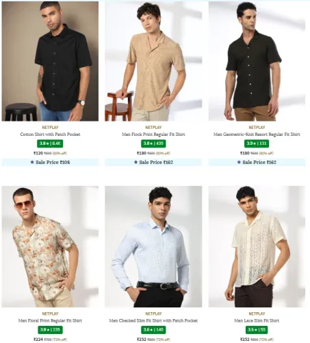Image of Netplay men shirt at lowest price with Maximum discount