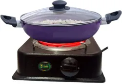 NETVULL 2000W Radiant Cooktop – Jog Dial, Black