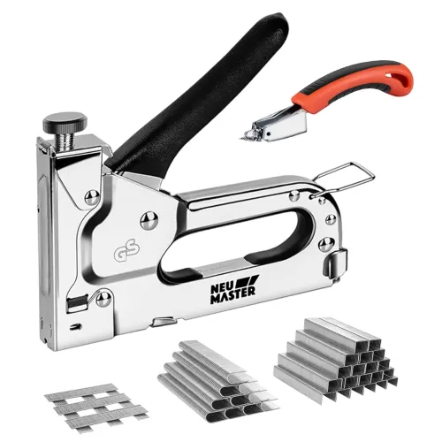 Image of NEU MASTER 3-in-1 Heavy Duty Staple Gun Kit (with Remover + 2000 Staples) 