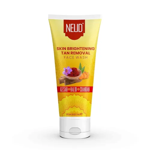 Image of NEUD Skin Brightening Tan Removal Face Wash for Hydrated & Glowing Skin, With Kesar, Haldi & Chandan, Facewash for Men &