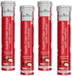 Neuherbs Apple Cider Vinegar Effervescent Tablet With Mother,Vit B6 & B12 For Weight Loss (4 x 20 Tablets)