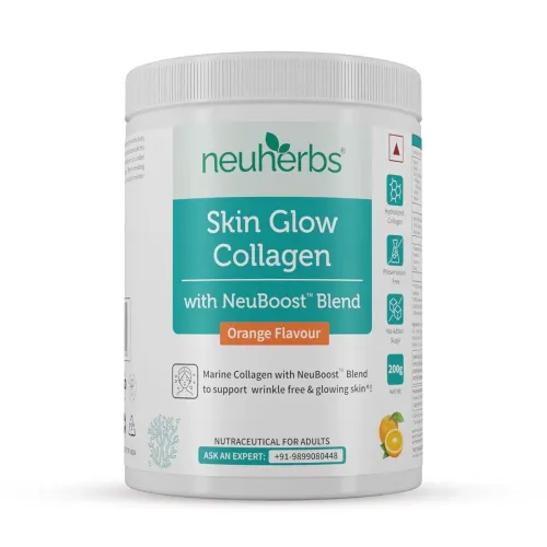 Image of Neuherbs Collagen Supplement - 200 Gram, Orange Flavour
