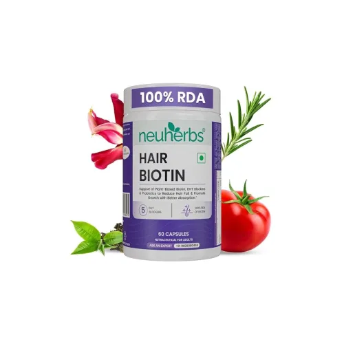 Image of Neuherbs Hair Biotin Capsules (60 Count, Hair Growth & DHT Support)