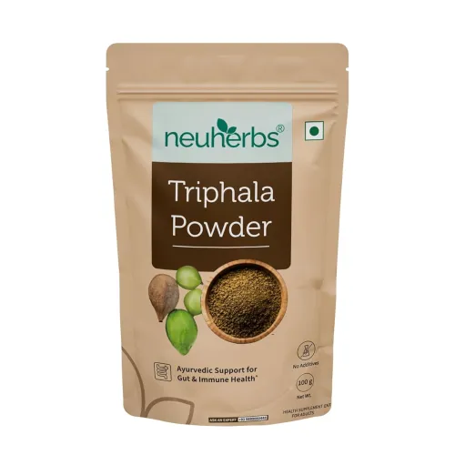 Image of Neuherbs Organic Triphala Powder - 100 GM | Triphala Churna For Gut, Immune & Intestinal Health | Helps Relieve Constipa