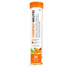 Neutri Multivitamin Effervescent Tablets, Orange Flavour, 20