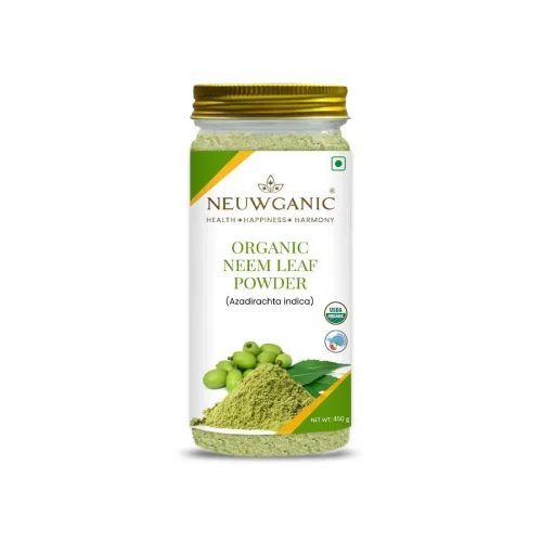Image of Neuwganic Organic Neem Leaf Powder - Neem Powder for Face Pack, Eating, Hair & Skin Care - 450 Gm - Pack of 1