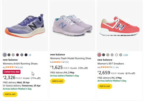 Image of new balance Men's Fashion Shoes Minimum 65% Discount