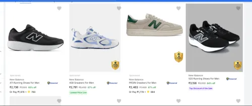 Image of New Balance Men's Footwear at minimum 67% Discount