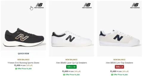 Image of New Balance men's shoes up to 70% Discount 