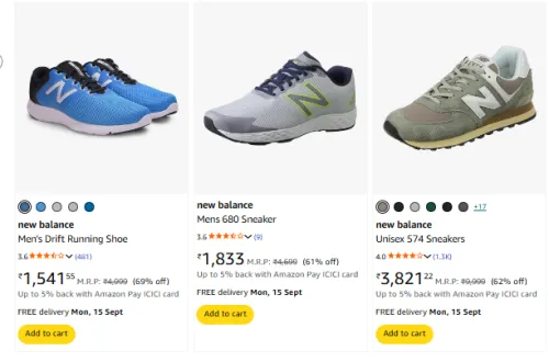 Image of New Balance Men Shoes Minimum 60% Discount