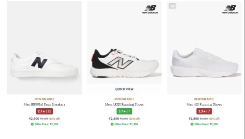 Image of New Balance Men shoes upto 60% Discount 