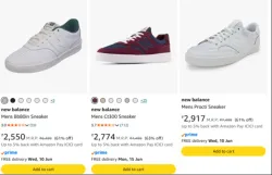 New Balance Mens Sneakers at minimum 62% Discount
