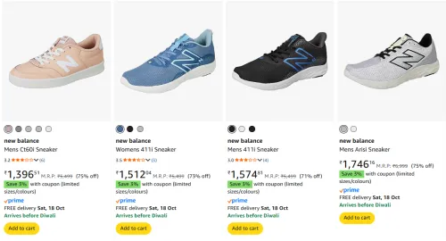 Image of New Balance Shoes at minimum 70% Discount