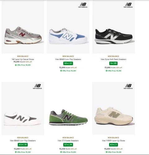 Image of NEW BALANCE Shoes at minimum 65% Discount