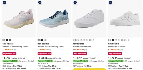 Image of new balance Shoes at minimum 80% Discount