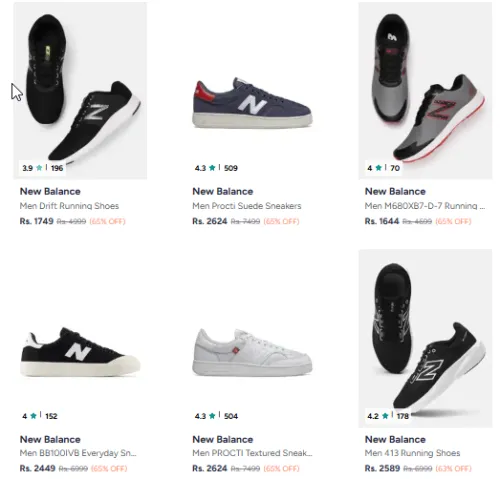 Image of New Balance Shoes up 75% Discount