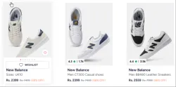 New Balance Sneakers at minimum 68% Discount