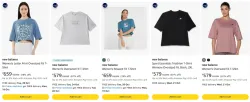 New Balance Womens Oversized Fit T-Shirt at minimum 78% Discount