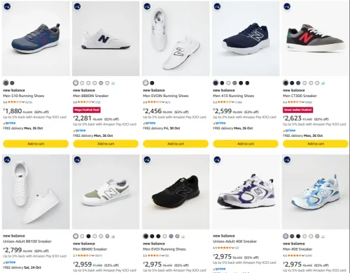 Image of New Balance Mens Shoes upto 65% Discount