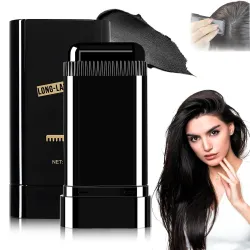 New Hair Color Comb Stick, Waterproof and Sweat-Proof Instant Hair Dye Stick Grey Hair Coverage for Men & Women, Easy Application (BLACK)