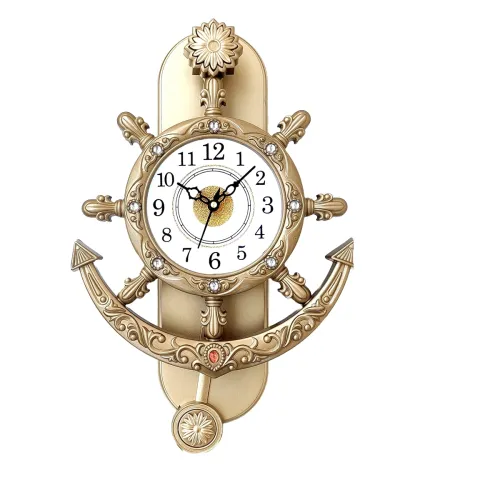 Image of New Rajwadi Analog Latest Stylish Wall Pendulum Clock for Home Living Room Hall
