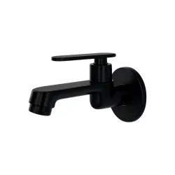NEW WARE® 5.5 Inch Matte Black Bib Cock Tap