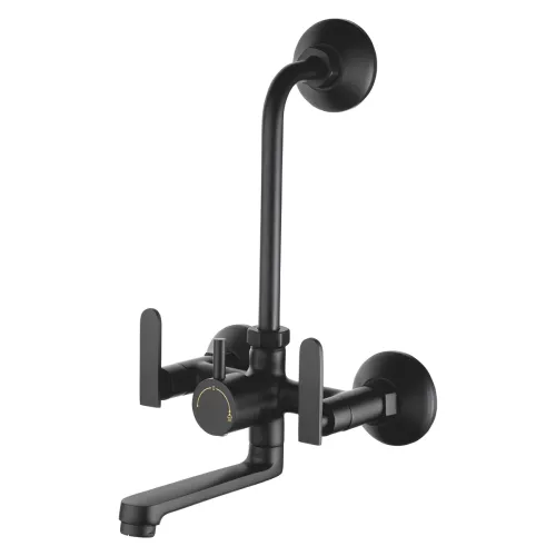 Image of NEW WARE® Matte Black Wall Mounted Bathroom Faucet 